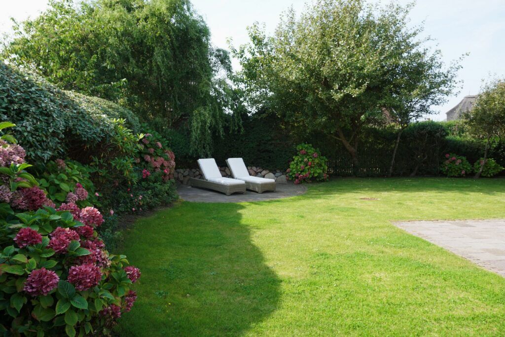 Garten in einem Ferienhaus auf Sylt