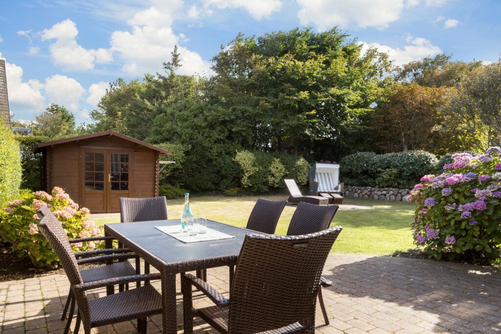 Terrasse zu Ferienwohnung auf Sylt
