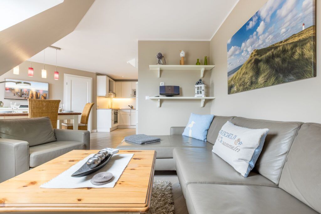 Sofa in Ferienhaus auf Sylt