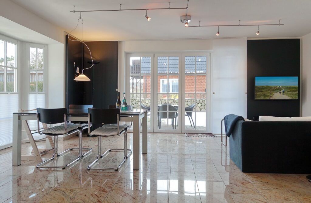 Wohnzimmer in Ferienhaus auf Sylt