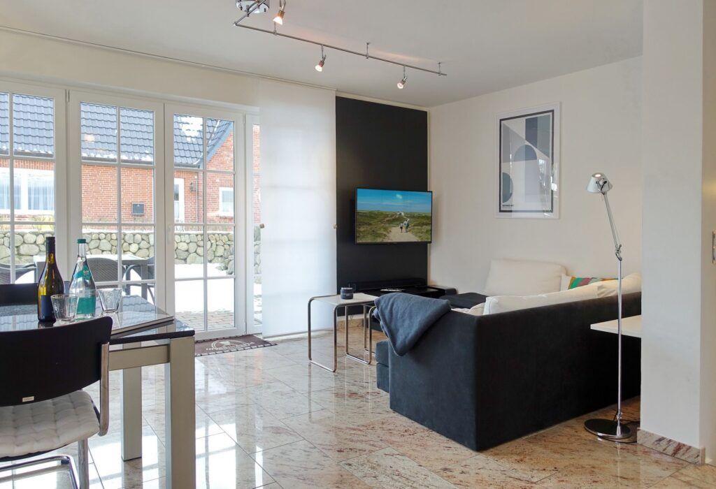 Wohnzimmer in Ferienhaus auf Sylt